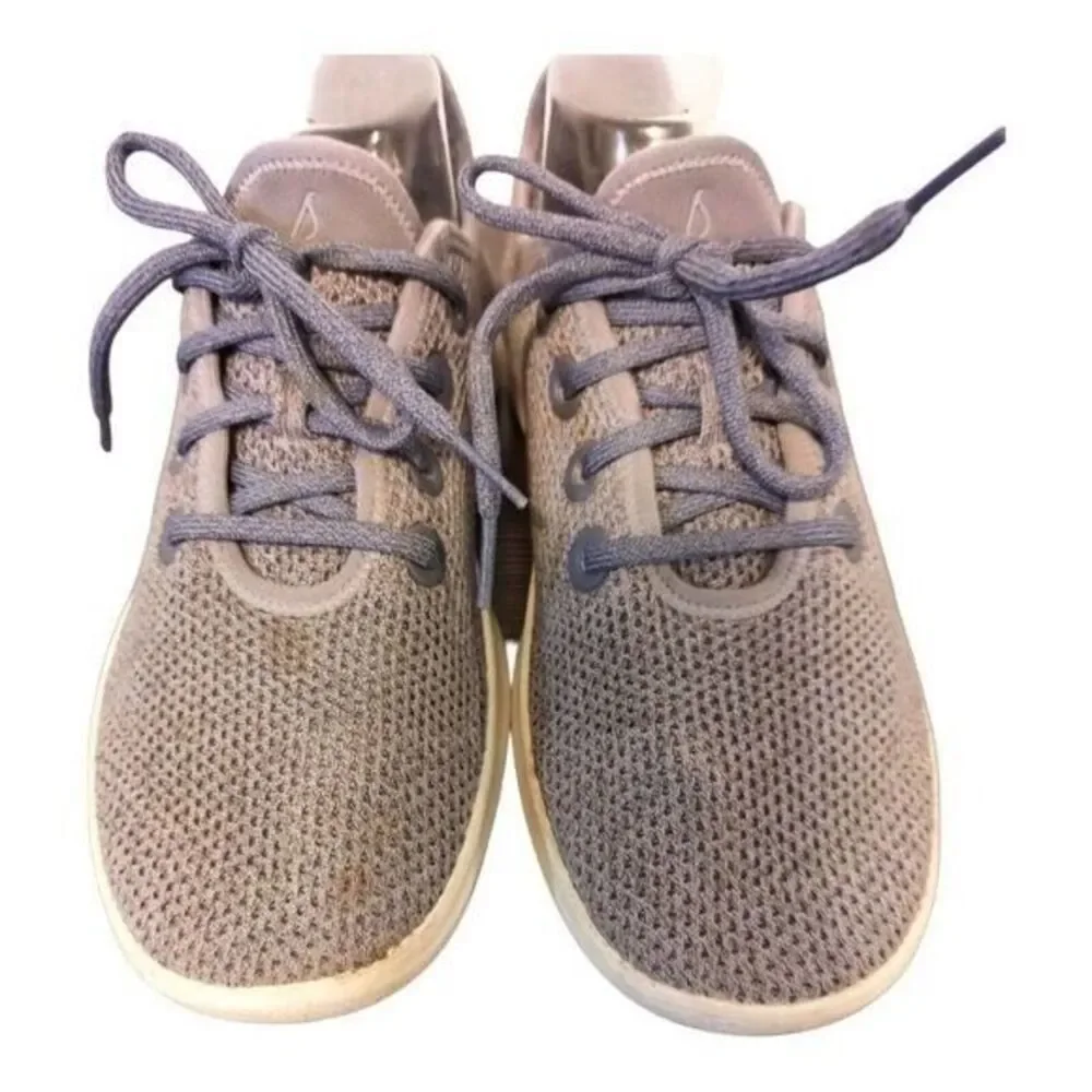 Allbirds Women's Tree Runners Knit Sneakers Lace Up Low Top Gray/Blue Size 9